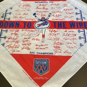 Super Bowl XXV Collectors Series Bandana Bills Tampa FL 1991 AFC